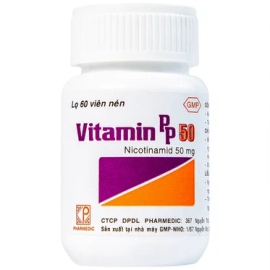 Thuốc Vitamin PP 50mg Pharmedic phòng ngừa và điều trị bệnh pellagra (60 viên)