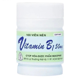 Thuốc Vitamin B1 50mg Mekophar hỗ trợ điều trị thiếu vitamin B1 (100 viên)