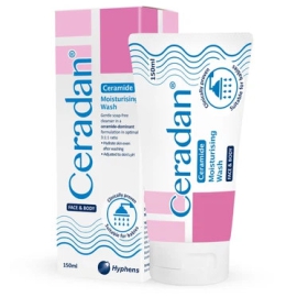Sữa tắm dưỡng ẩm Ceradan Ceramide Moisturing Wash Face And Body dành cho mặt và toàn thân (150ml)