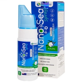 Dung dịch xịt vệ sinh mũi Nano Sea Spray làm sạch và thông mũi họng (75ml)
