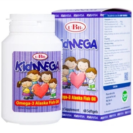 Viên uống KidMega UBB bổ sung DHA & EPA, giúp bổ não, tốt cho mắt (60 viên)