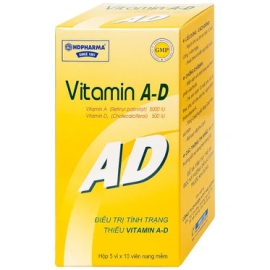 Thuốc Vitamin A-D HDpharma điều trị thiếu vitamin A, vitamin D (5 vỉ x 10 viên)