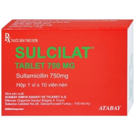 Thuốc Sulcilat Tablet 375mg Atabay điều trị các bệnh nhiễm khuẩn hô hấp (10 viên)