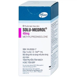 Bột tiêm Solu-Medrol 500mg Pfizer hỗ trợ điều trị rối loạn nội tiết (1 lọ bột x 1 lọ dung môi)