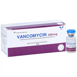 Thuốc tiêm Vancomycin 500mg Bidiphar điều trị nhiễm khuẩn nặng (10 lọ