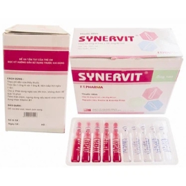 Thuốc tiêm Synervit Dược 3/2 điều trị thiếu vitamin nhóm B (10 vỉ x 5 cặp)