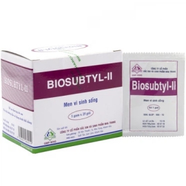 Men vi sinh sống Biosubtyl-ll Biopharco hỗ trợ điều trị tiêu chảy, viêm ruột cấp (1g x 25 gói)