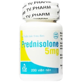 Thuốc Prednisolone 5mg TV.Pharma chống viêm, ức chế miễn dịch (500 viên)