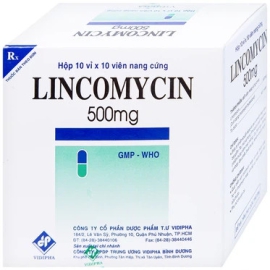 Thuốc Lincomycin 500mg Vidipha điều trị nhiễm khuẩn tai mũi họng (10 vỉ x 10 viên)
