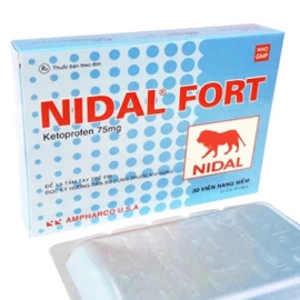 Thuốc Nidal Fort 75mg Ampharco điều trị viêm khớp dạng thấp (3 vỉ x 10 viên)