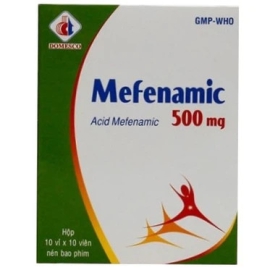 Thuốc Mefenamic 500mg Domesco điều trị đau bụng kinh, rong kinh (10 vỉ x 10 viên)