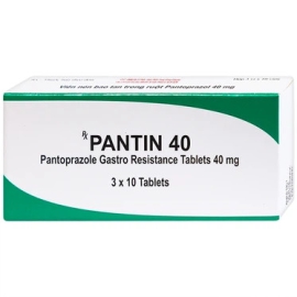 Thuốc Pantin 40mg Hetero điều trị viêm loét thực quản (3 vỉ x 10 viên)