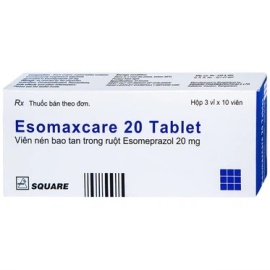 Thuốc Esomaxcare 20mg Square điều trị loét dạ dày tá tràng lành tính (30 viên)