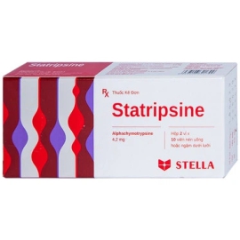 Thuốc Statripsine 4.2 Stella điều trị phù nề sau chấn thương (2 vỉ x 10 viên)