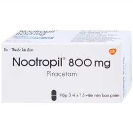 Thuốc Nootropyl 800mg GSK điều trị hội chứng tâm thần (3 vỉ x 15 viên)
