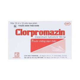 Thuốc Clopromazin 100mg Pharmedic điều trị tâm thần phân liệt (10 vỉ x 10 viên)
