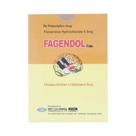 Thuốc Fagendol 5mg Hutecs điều trị dự phòng chứng đau nửa đầu (10 vỉ x 10 viên)