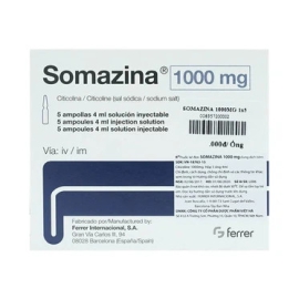 Thuốc Somazina 1000mg Ferrer điều trị rối loạn nhận thức, cảm giác (6 gói x 10ml)