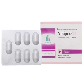 Thuốc Nexipraz 40mg Boston điều trị loét dạ dày - tá tràng (5 vỉ x 7 viên)