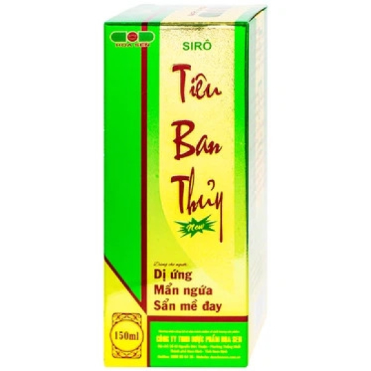 Siro Tiêu Ban Thủy Hoa Sen giúp thanh nhiệt giải độc, hỗ trợ giảm dị ứng (150ml)