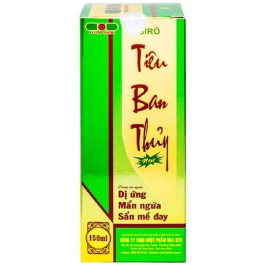 Siro Tiêu Ban Thủy Hoa Sen giúp thanh nhiệt giải độc, hỗ trợ giảm dị ứng (150ml)