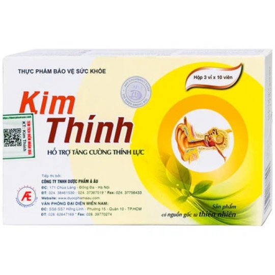 Viên uống Kim Thính Á Âu hỗ trợ tăng cường sức khỏe thính giác (3 vỉ x 10 viên)