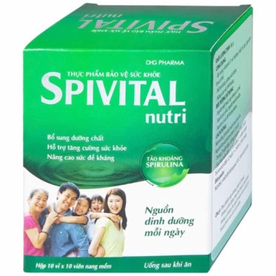 Viên uống Spivital Nutri DHG bổ sung dưỡng chất, tăng cường sức khỏe (10 vỉ x 10 viên)