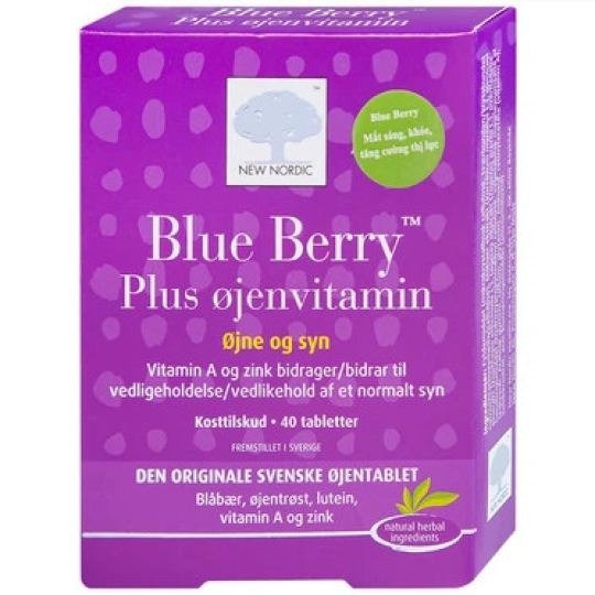 Viên uống Blue Berry Plus Ojenvitamin bổ sung dưỡng chất cho mắt, hỗ trợ cải thiện thị lực (40 viên)