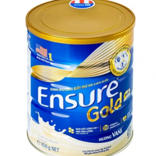 Sữa Ensure Gold hương Vani bổ sung dinh dưỡng cho người cao tuổi, người ăn uống kém (850g)