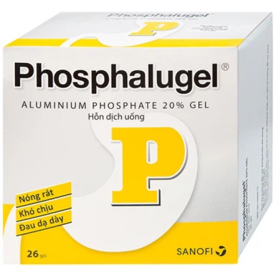 Thuốc Phosphalugel Sanofi giảm độ axit của dạ dày (26 gói x 20g)