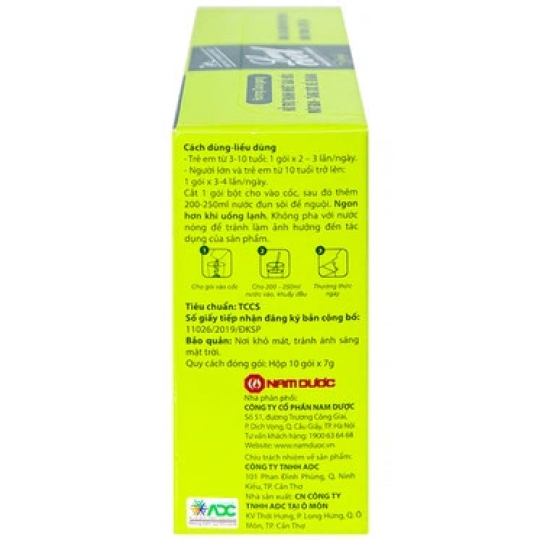 Bột sủi Thanh Nhiệt Livecool Nam Dược hương dưa gang hỗ trợ giải độc, mát gan (10 gói x 7g)