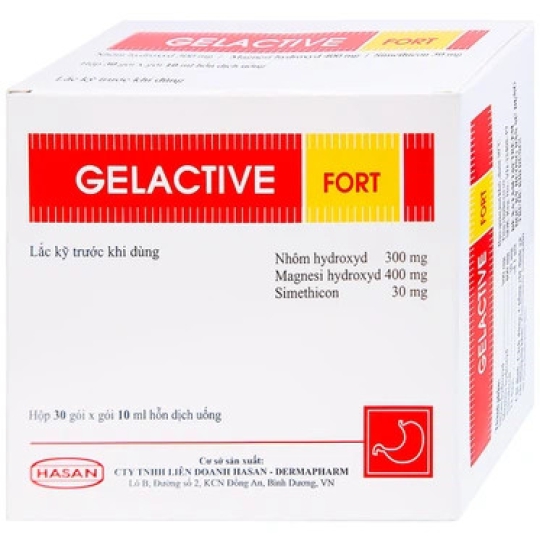 Thuốc Gelactive Fort Hasan điều trị rối loạn tiêu hóa (30 gói x 10ml)