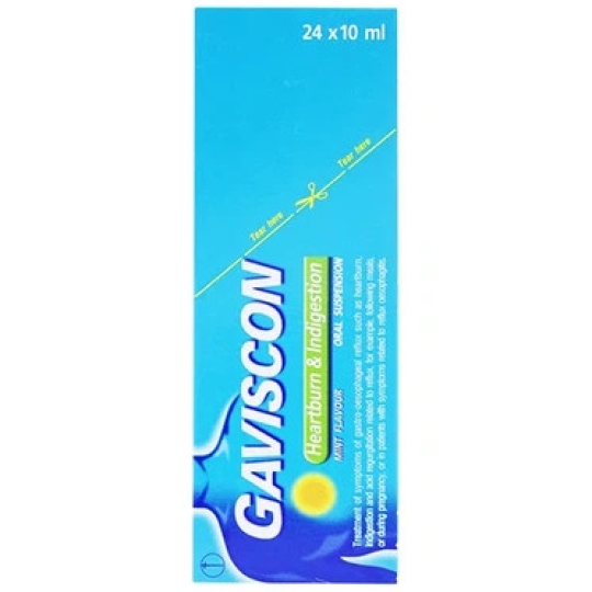 Thuốc Gaviscon điều trị trào ngược dạ dày, khó tiêu (24 gói x 10ml)