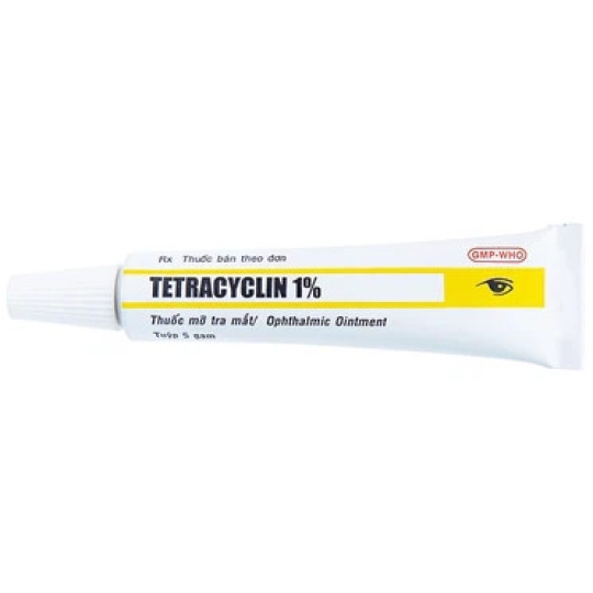 Thuốc mỡ tra mắt Tetracyclin 1% Medipharco điều trị đau mắt hột (5g)