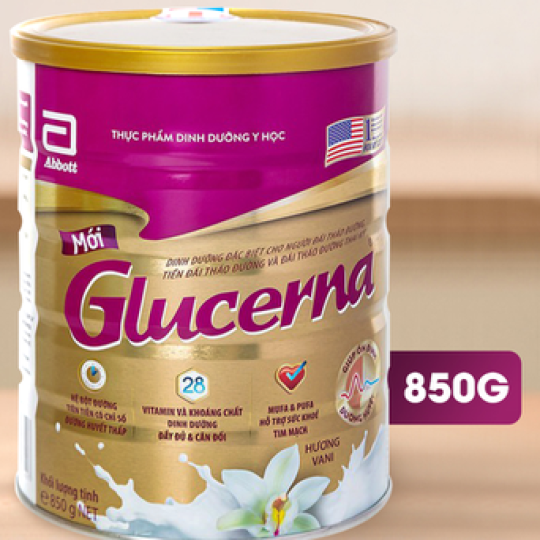 Sữa bột Abbott Glucerna bổ sung vitamin, khoáng chất cho người tiểu đường (850g)