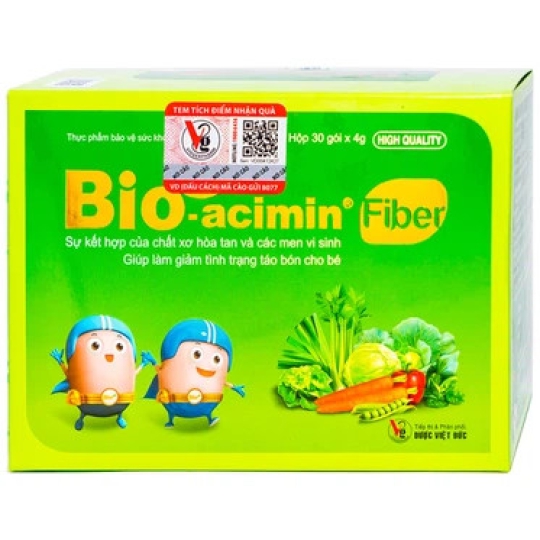 Cốm vi sinh Bio-acimin Fiber QD-Meliphar giúp giảm tình trạng táo bón cho bé (30 gói)