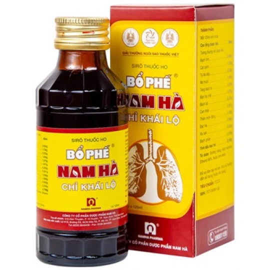 Siro ho Bổ Phế Nam Hà Chỉ Khái Lộ hỗ trợ điều trị ho tiêu đờm, viêm phế quản (125ml)