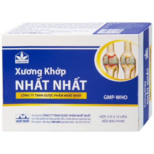 Thuốc Xương Khớp Nhất Nhất điều trị đau lưng, thần kinh tọa (2 vỉ x 10 viên)