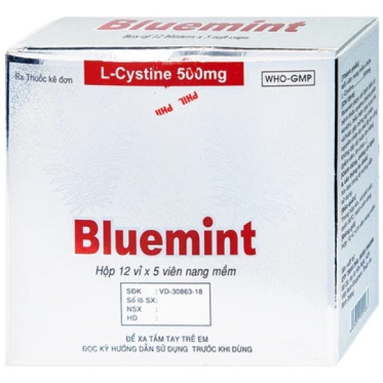 Thuốc Bluemint 500mg Phil giảm sạm da, tàn nhang (12 vỉ x 5 viên)