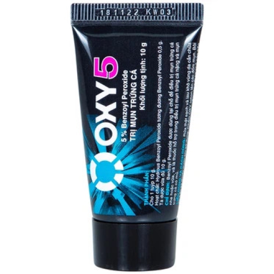 Gel Oxy5 Rohto điều trị mụn trứng cá vừa và nhẹ (10g)