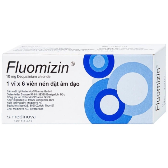 Viên đặt âm đạo Fluomizin Medinova điều trị nhiễm nấm âm đạo (1 vỉ x 6 viên)