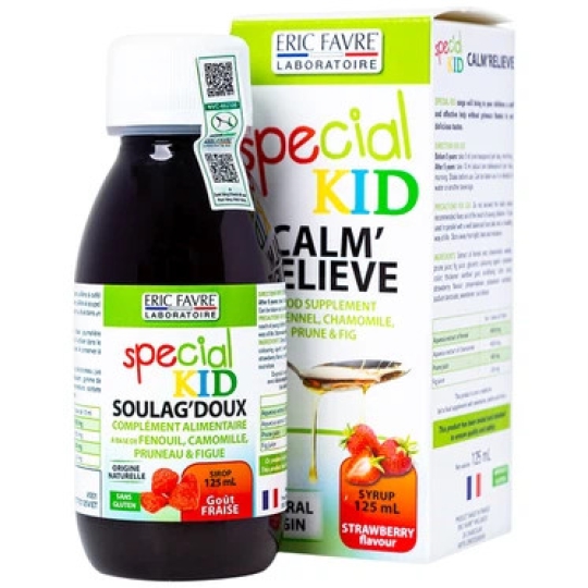 Siro Special Kid Soulag Doux Eric Favre Wellness vị dâu hỗ trợ nhuận tràng, kích thích tiêu hóa (125ml)