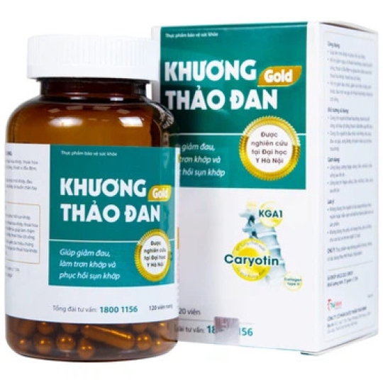 Viên uống Khương Thảo Đan Gold làm trơn khớp và phục hồi sụn khớp (120 viên)