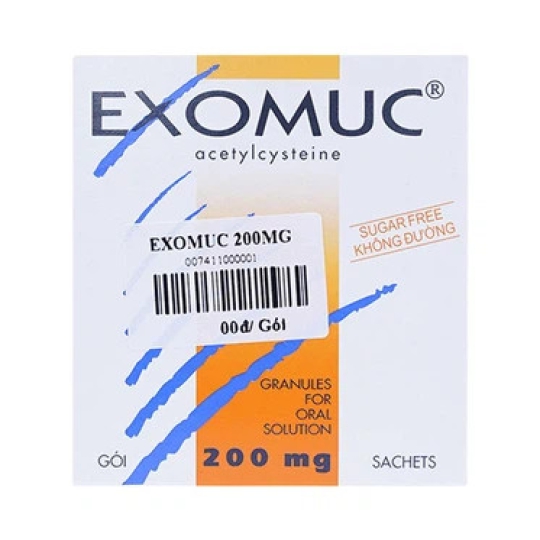 Thuốc Exomuc 200mg Bouchara điều trị rối loạn chất tiết phế quản (30 gói)