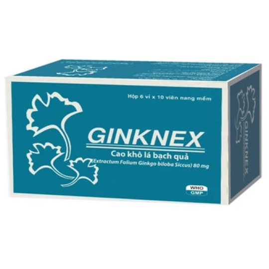 Thuốc Ginknex 80mg Đạt Vi Phú điều trị chứng giảm trí nhớ (60 viên)