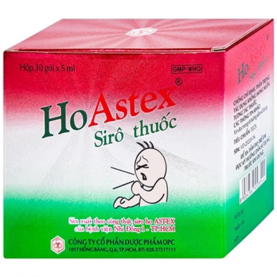 Thuốc HoAstex OPC điều trị ho, viêm đường hô hấp (Hộp 30 gói x 5ml)