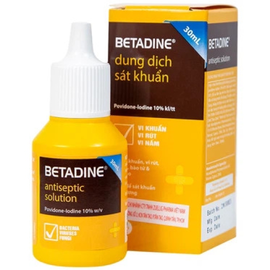 Dung dịch Betadine sát khuẩn vết thương, bề mặt (30ml)