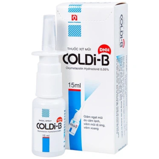 Thuốc xịt Coldi-B Nam Hà giảm các triệu chứng ngạt mũi, sổ mũi (15ml)