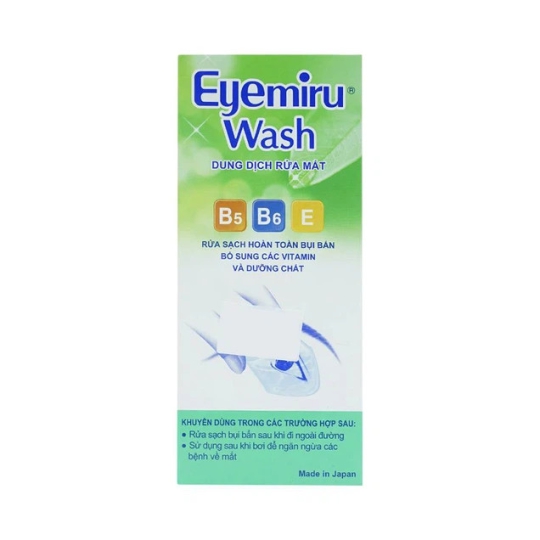 Dung dịch rửa mắt Eyemiru Wash Nitto Medic rửa sạch bụi bẩn (500ml)