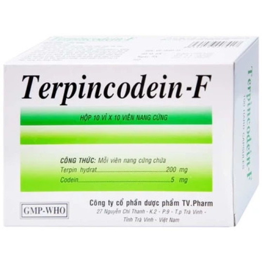 Thuốc Terpincodein-F TV.Pharm giảm ho, long đờm (100 viên)